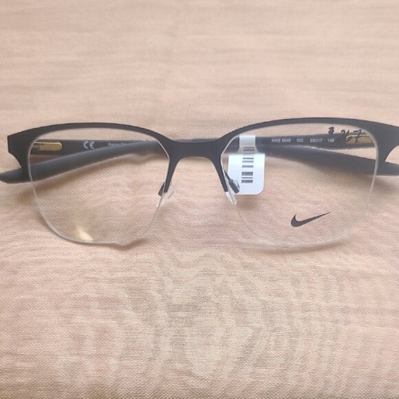 NEW & AUTHENTIC NIKE EYEGLASSES MODEL 8049, SIZE 54-17-140, COLOR MATT BLACK - Picture 2 of 3